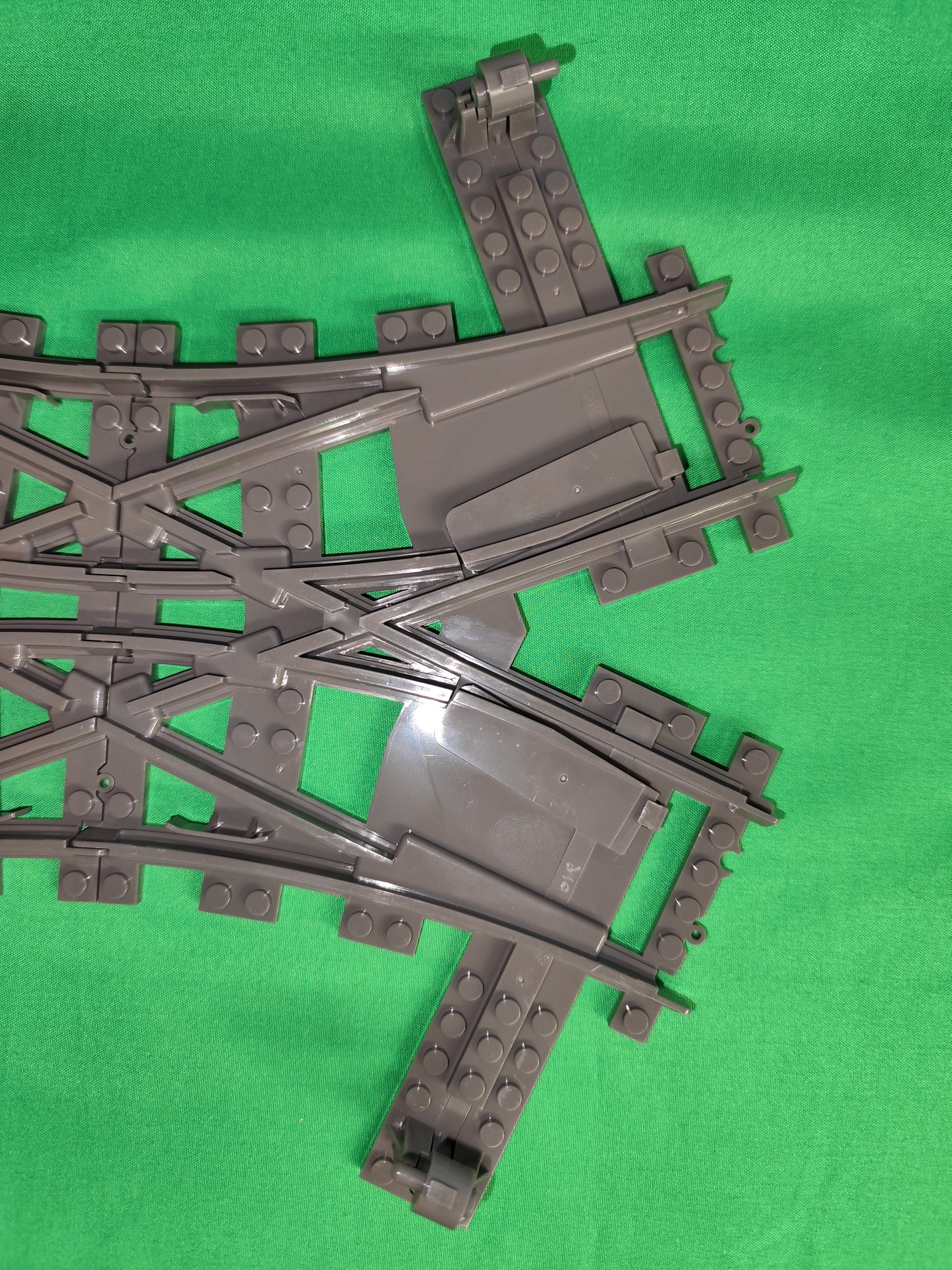 Schienen Eisenbahn Gleis Kreuz Weiche #1 Railway Rails Klemmbaustein