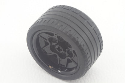 Mould King Technic 41897 + 51488 (56 x 28 R) Tyre Low Wide / Reifen + Felge