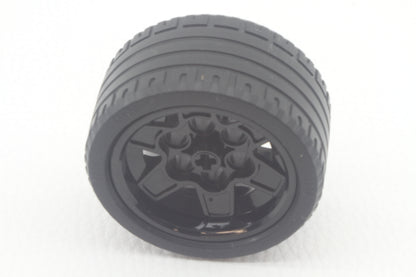 Mould King Technic 41897 + 51488 (56 x 28 R) Tyre Low Wide / Reifen + Felge