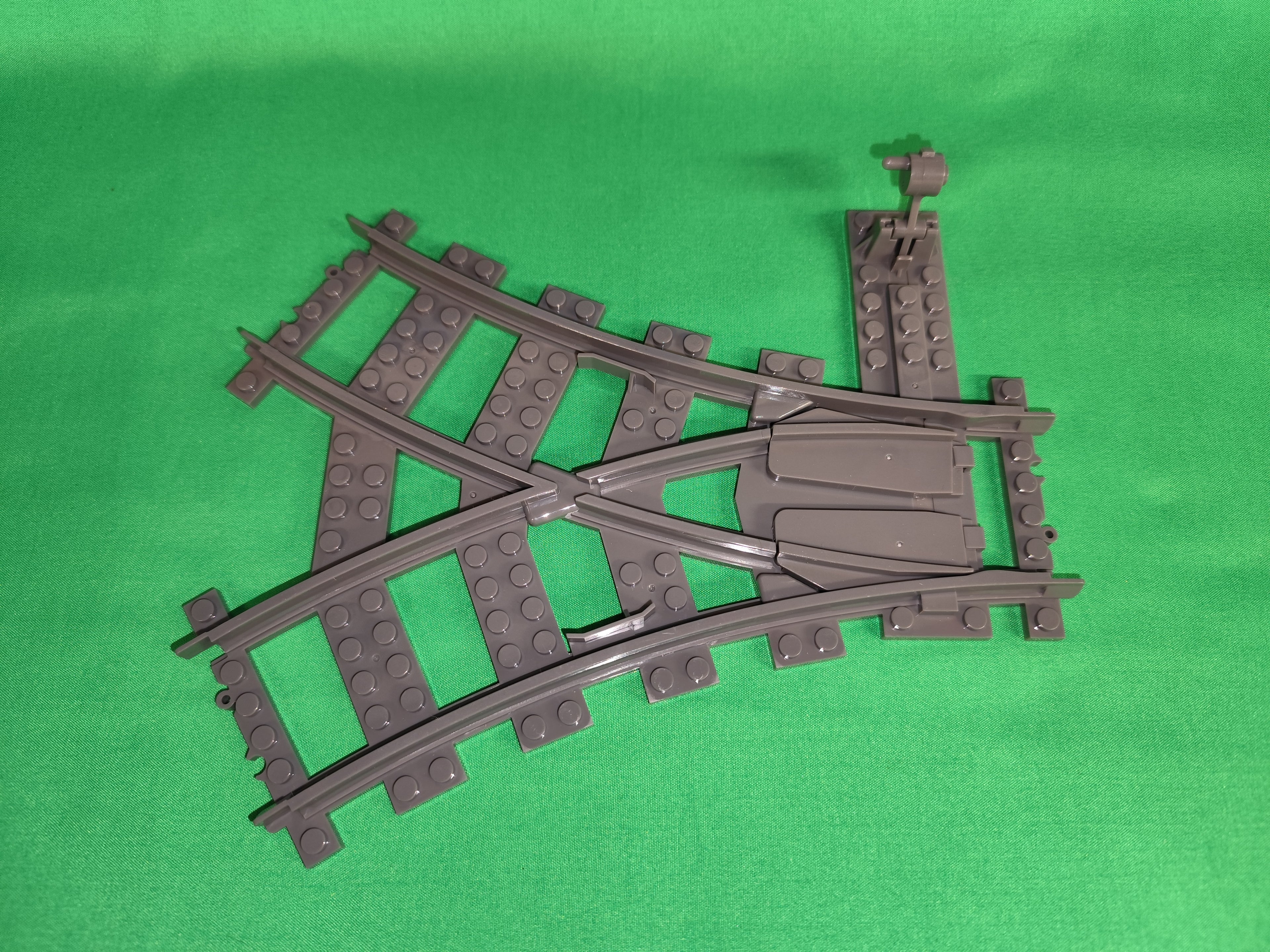 Schienen Eisenbahn Gleis Weiche Y-Weiche 2-fach Railway Rails Bausteine Klemmbaustein