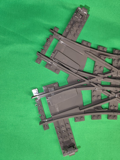 Schienen Eisenbahn Gleis Kreuz Weiche Railway Rails Bausteine  Klemmbaustein