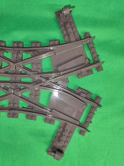 Schienen Eisenbahn Gleis Kreuz Weiche Railway Rails Bausteine  Klemmbaustein