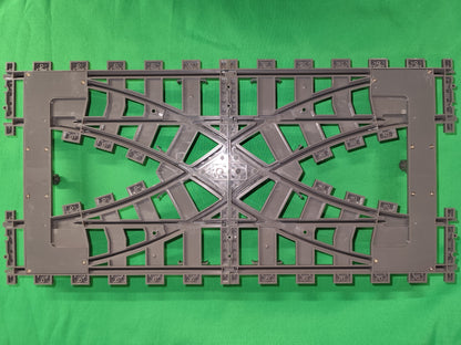 Schienen Eisenbahn Gleis Weiche Doppelweiche Railway Rails Bausteine Klemmbaustein