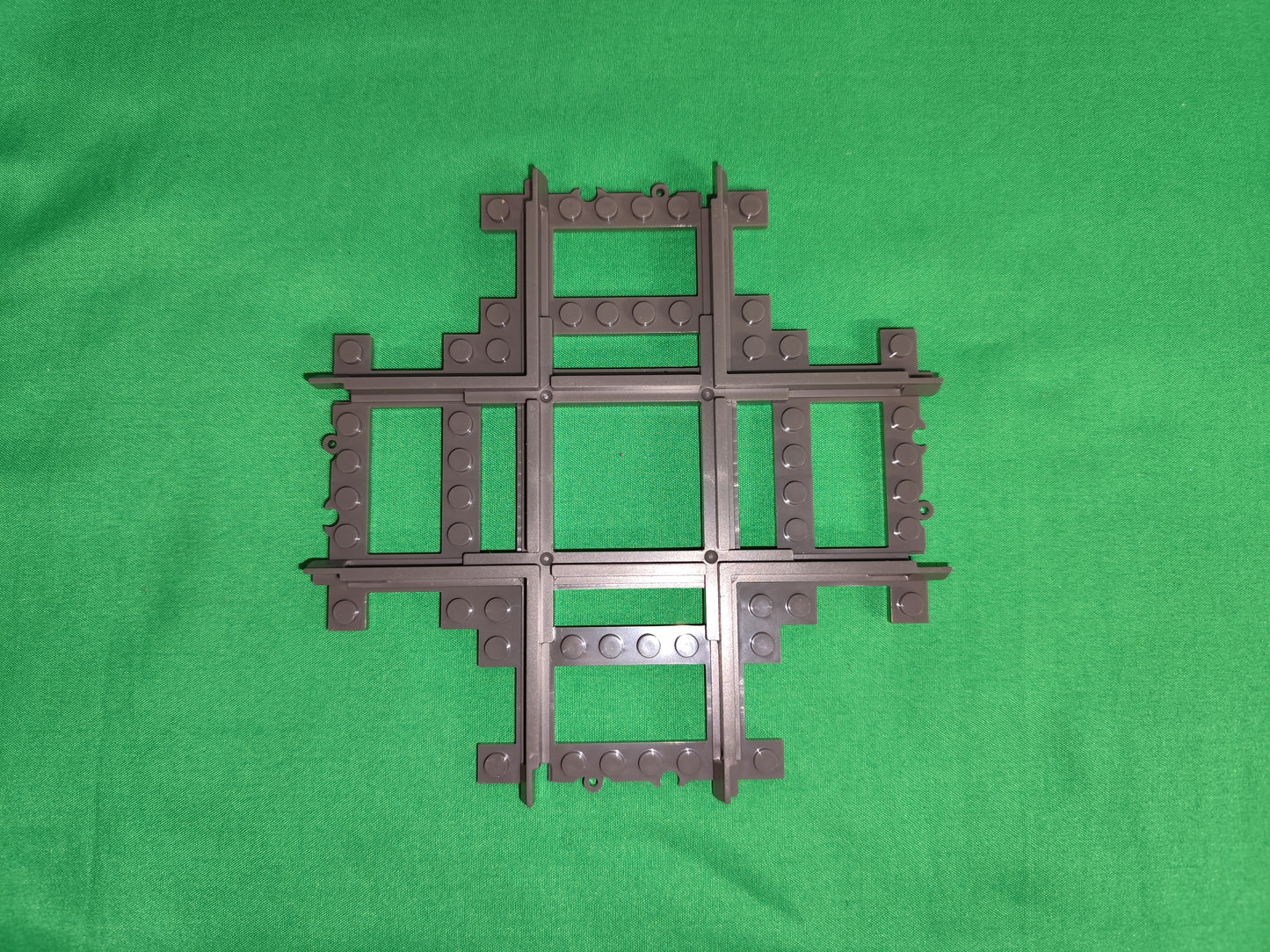 Schienen Eisenbahn Gleis Kreuzung 4-fach Railway Rails Bausteine Klemmbaustein