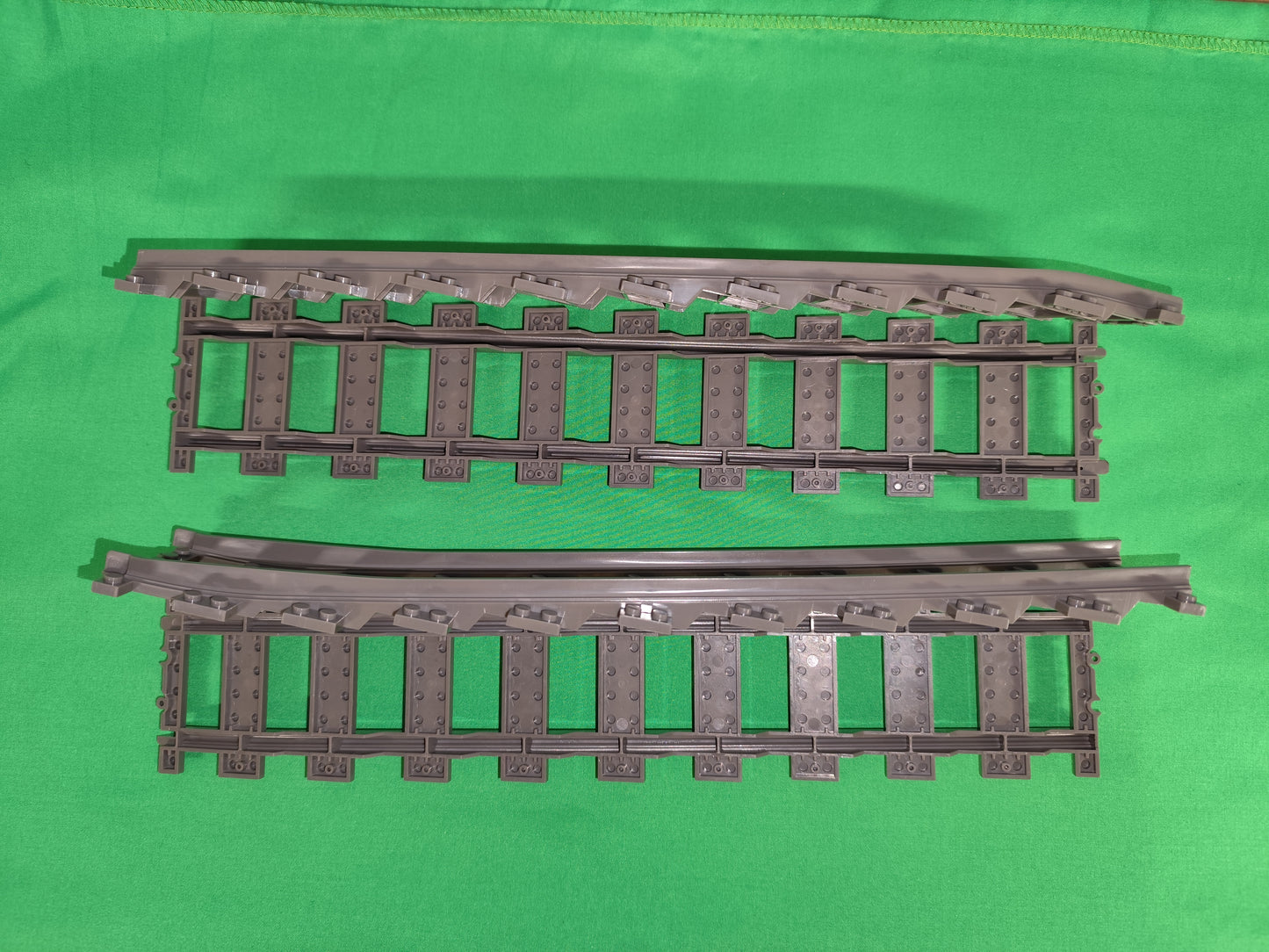 Schienen / Eisenbahn Rampe 2er Set Railway Rails Bausteine Klemmbaustein