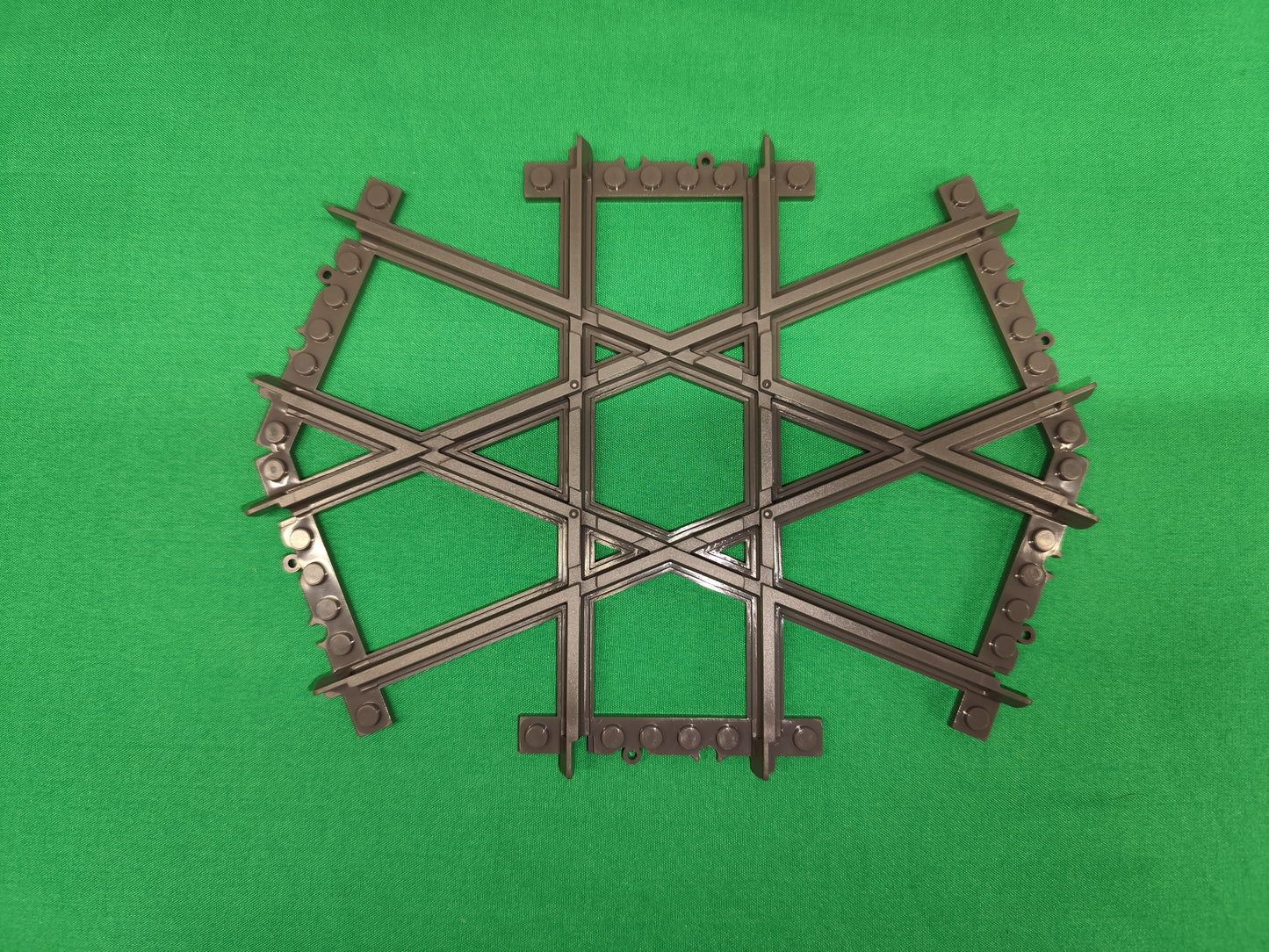 Schienen Eisenbahn Gleis Kreuzung 6-fach Railway Rails Bausteine Klemmbaustein