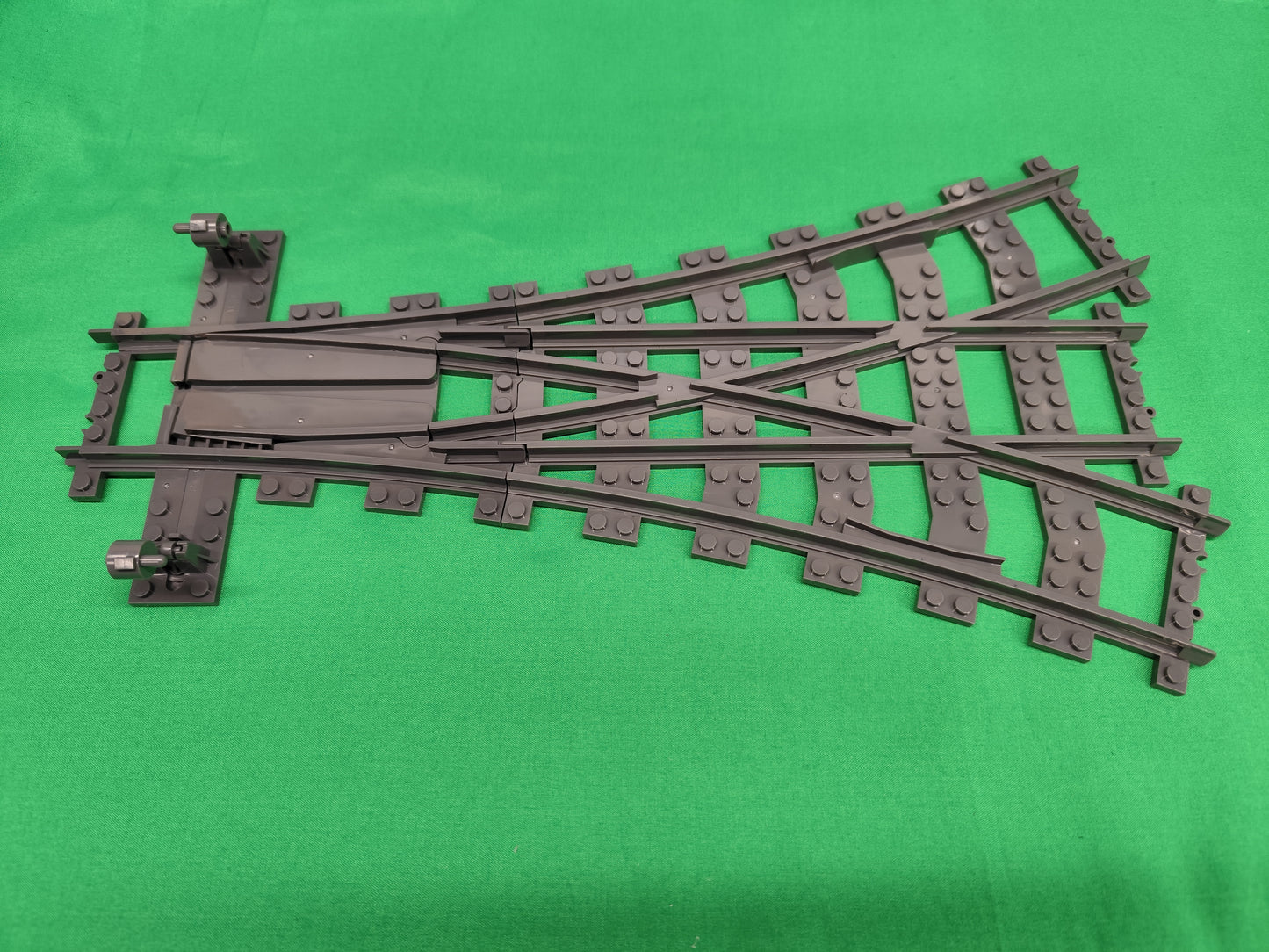 Schienen Eisenbahn Gleis Weiche Y-Weiche 3-fach Railway Rails Bausteine Klemmbaustein