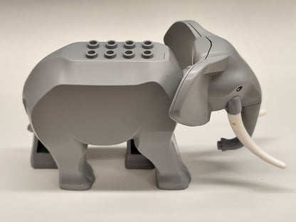 Klemmbaustein Tiere Elefant PAPA Lange Stoßzahn / Male elephant
