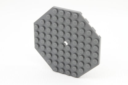 Klemmbaustein 89523 8 Eck Platte / PLATE OCTAGONAL  10 x 10 Dunkel Grau