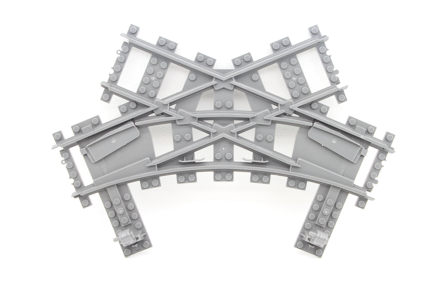 Schienen Eisenbahn Gleis Kreuz Weiche #2 Railway Rails Bausteine  Klemmbaustein