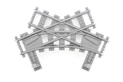 Schienen Eisenbahn Gleis Kreuz Weiche #2 Railway Rails Bausteine  Klemmbaustein