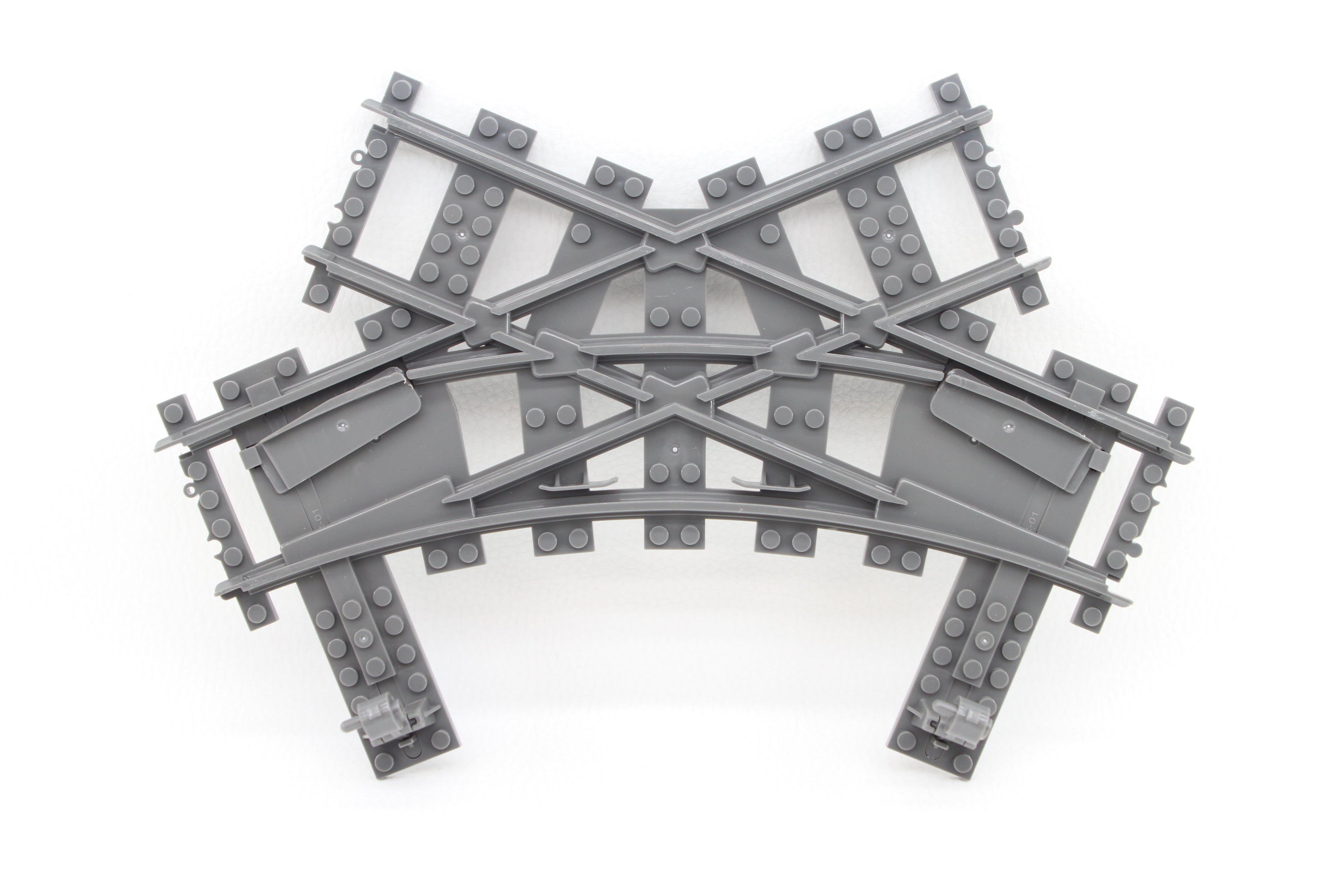 Schienen Eisenbahn Gleis Kreuz Weiche #2 Railway Rails Bausteine  Klemmbaustein