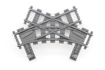 Schienen Eisenbahn Gleis Kreuz Weiche #2 Railway Rails Bausteine  Klemmbaustein