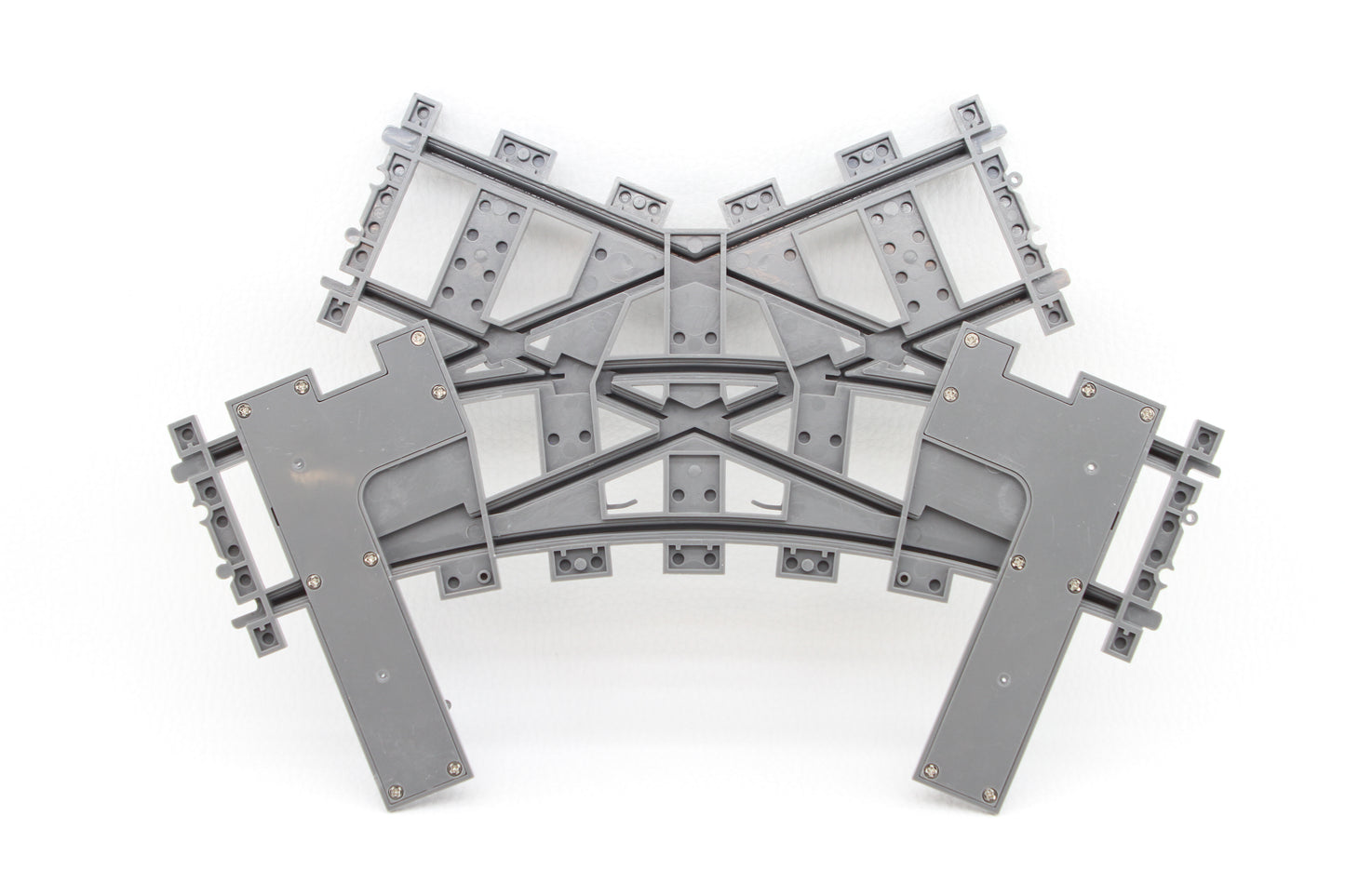 Schienen Eisenbahn Gleis Kreuz Weiche #2 Railway Rails Bausteine  Klemmbaustein