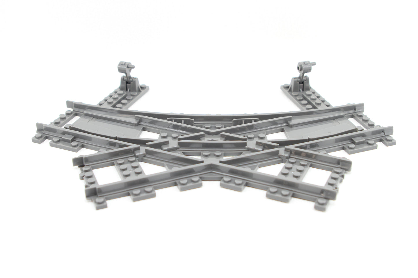 Schienen Eisenbahn Gleis Kreuz Weiche #2 Railway Rails Bausteine  Klemmbaustein