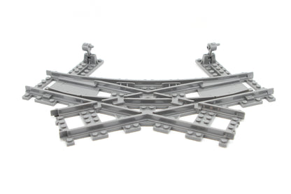 Schienen Eisenbahn Gleis Kreuz Weiche #2 Railway Rails Bausteine  Klemmbaustein