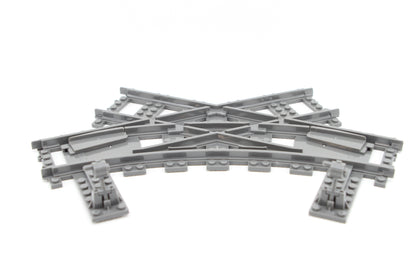 Schienen Eisenbahn Gleis Kreuz Weiche #2 Railway Rails Bausteine  Klemmbaustein