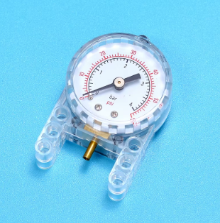 MOULD KING 9641 Pneumatik Manometer Druckanzeige Klemmbaustein